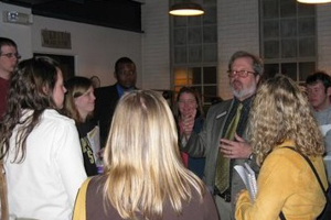 Dr. Hanchett talking at the Levine Museum of the New South