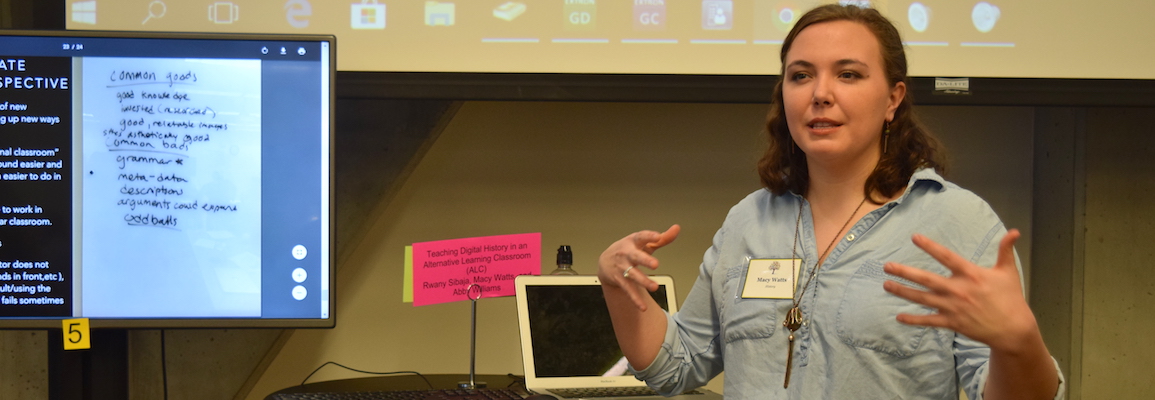 Macy Watts presents at the 2018 Tech for Teachers Fair